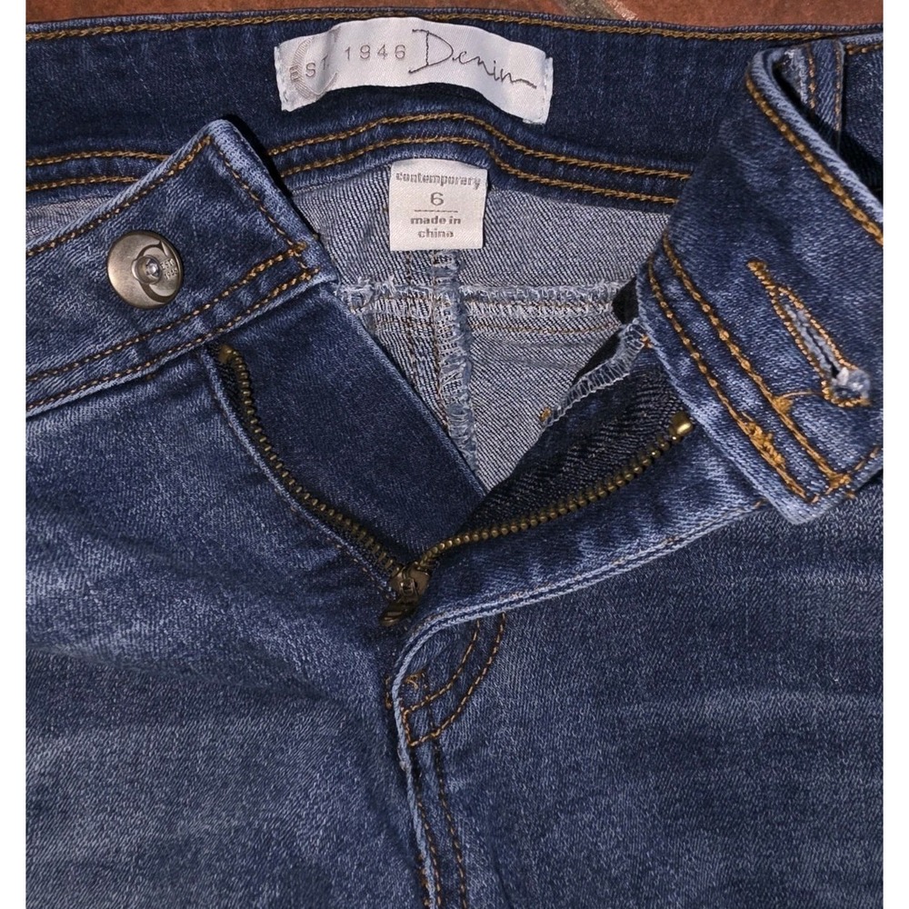 Est. 1946 Denim Women's Cotton Stretch Distressed Jeans Blue Sz 6 - Picture 11 of 11